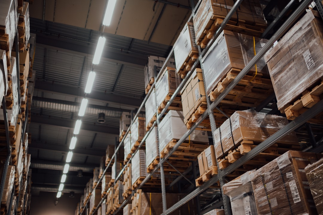 Warehouse stocked with industrial products